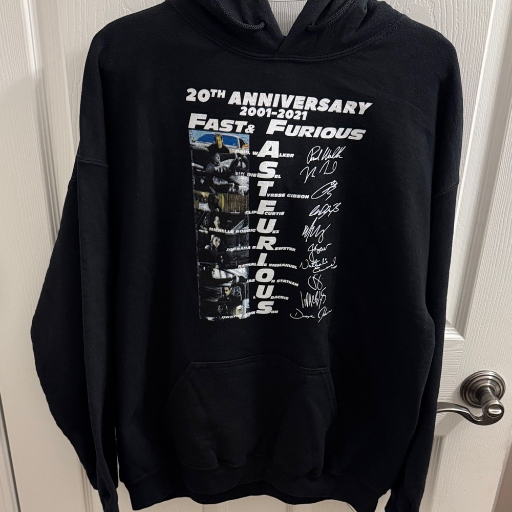 Fast & Furious 20th Anniversary Black Hoodie